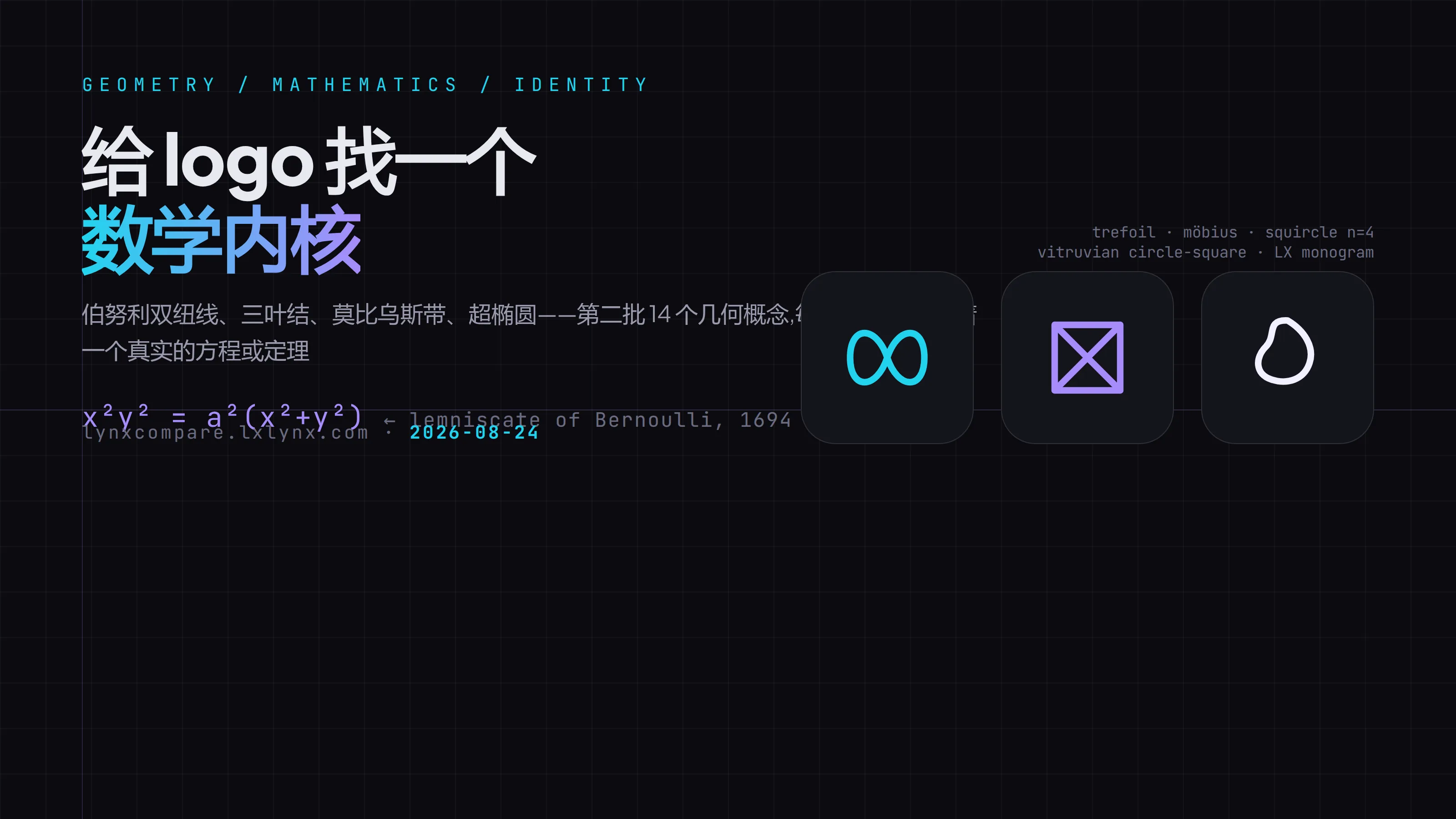 给 logo 找一个数学内核:第二批几何候选的生成与筛选