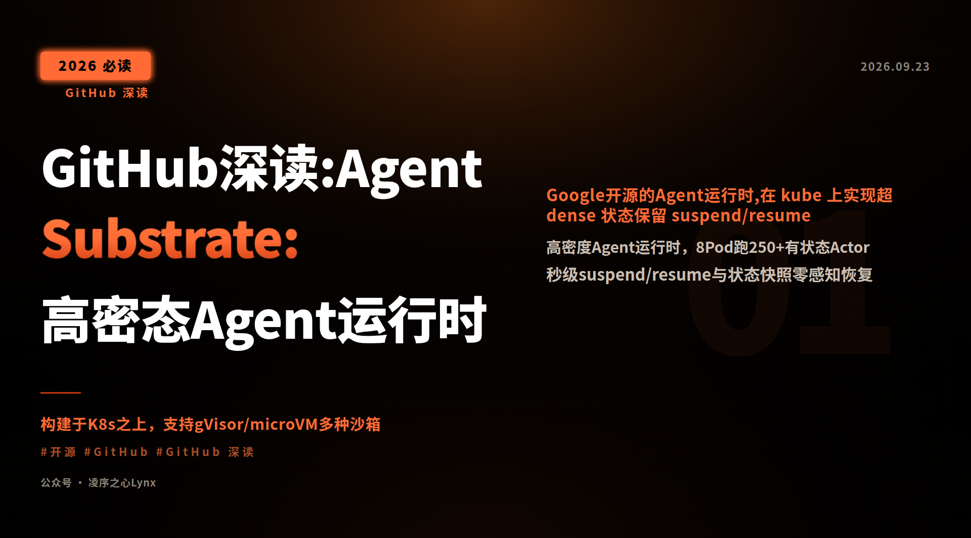 凌序之心Lynx|GitHub深读:Agent Substrate:高密态Agent运行时