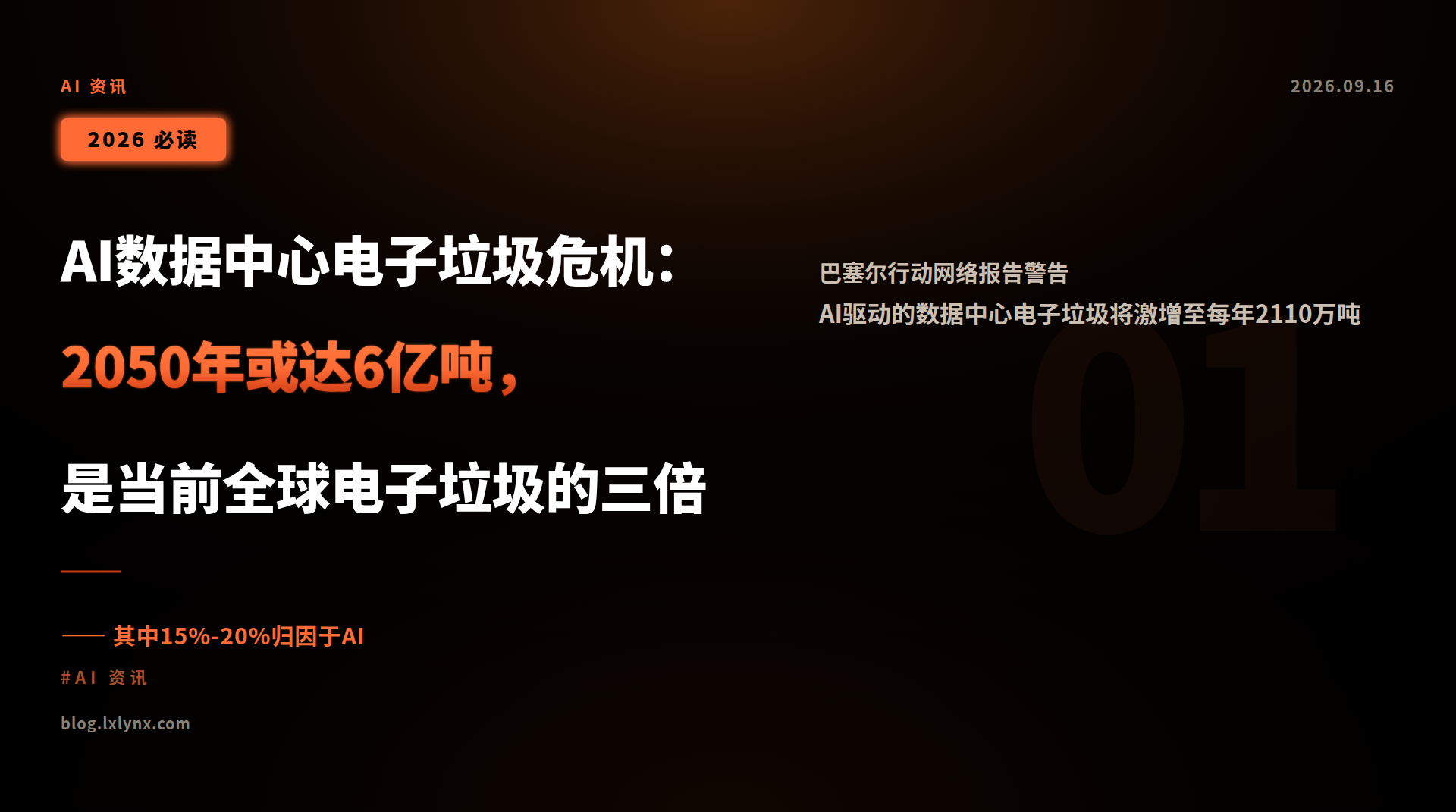 AI数据中心电子垃圾危机:2050年或达6亿吨,是当前全球电子垃圾的三倍