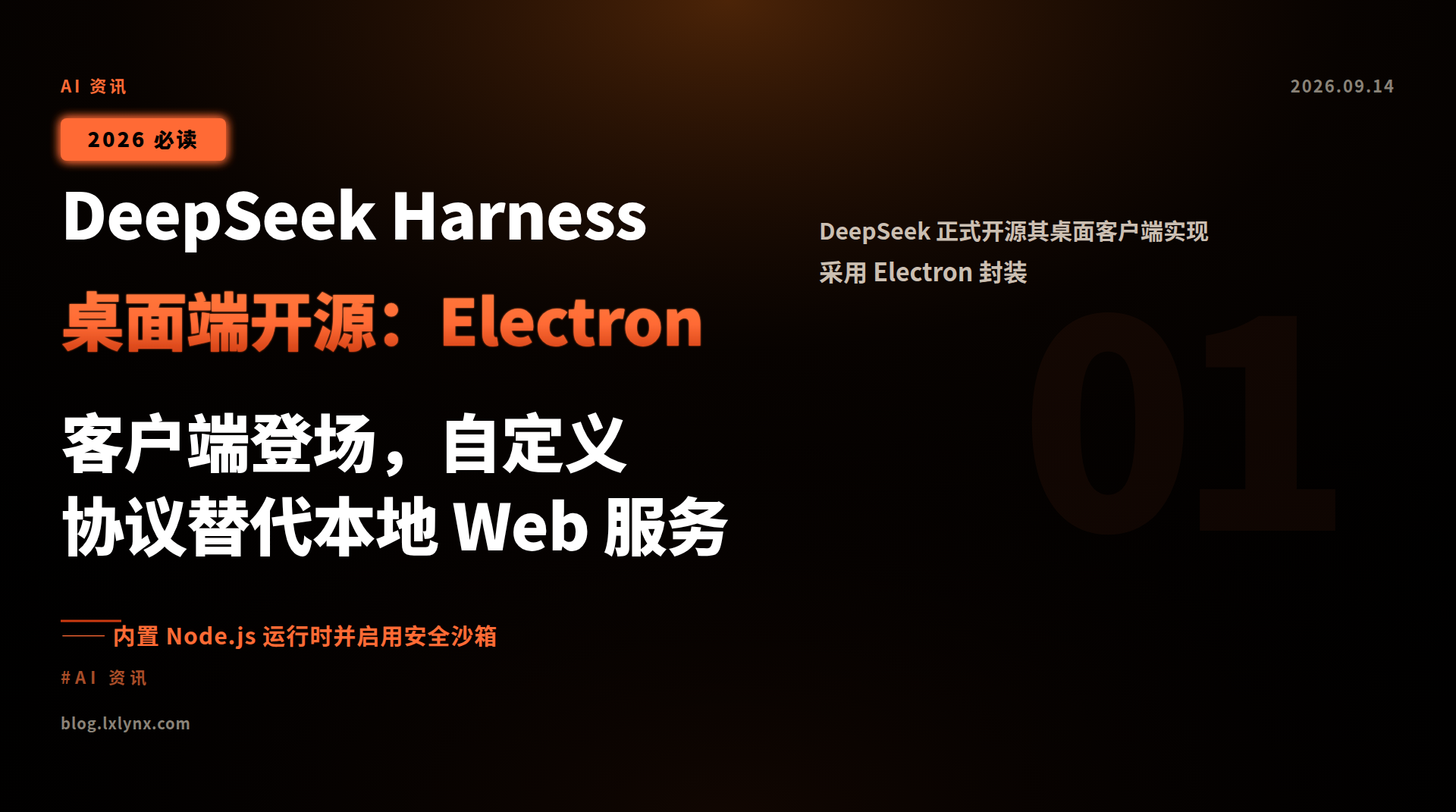 DeepSeek Harness 桌面端开源:Electron 客户端登场,自定义协议替代本地 Web 服务