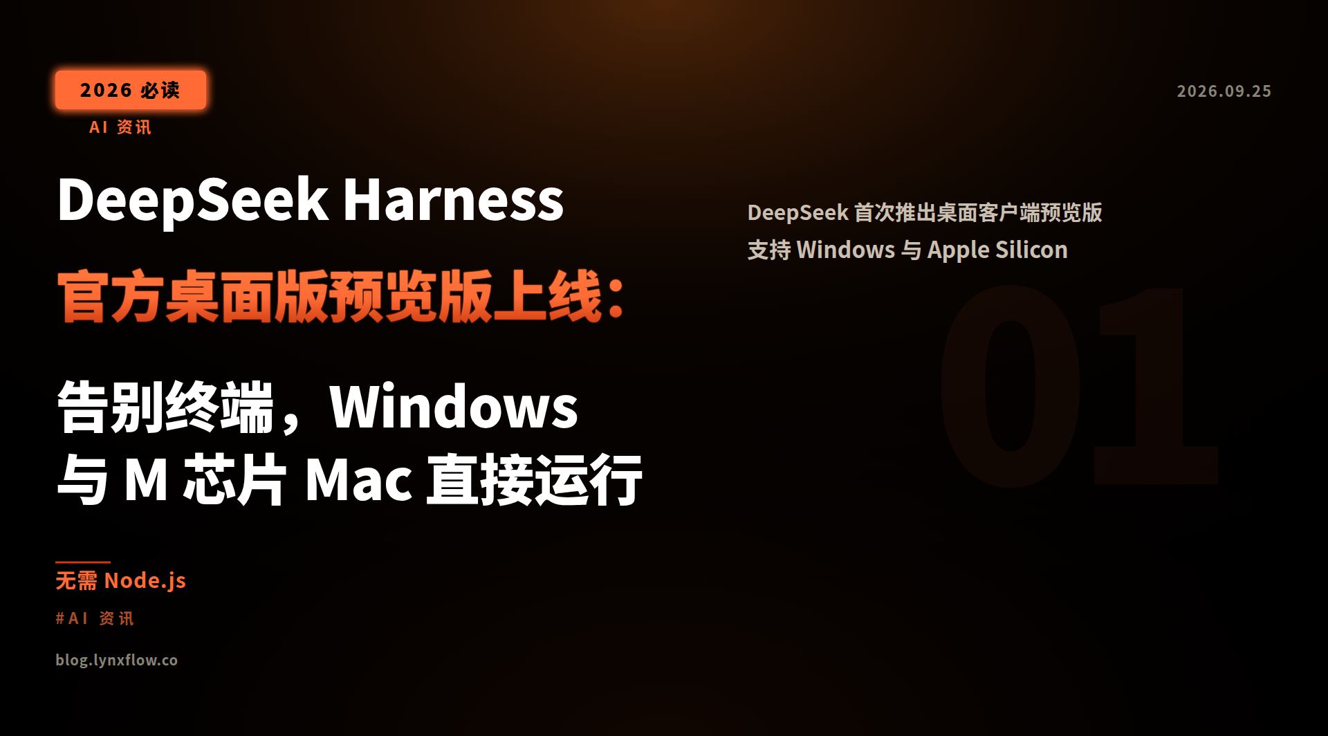 Featured image of post DeepSeek Harness 官方桌面版预览版上线：告别终端，Windows 与 M 芯片 Mac 直接运行
