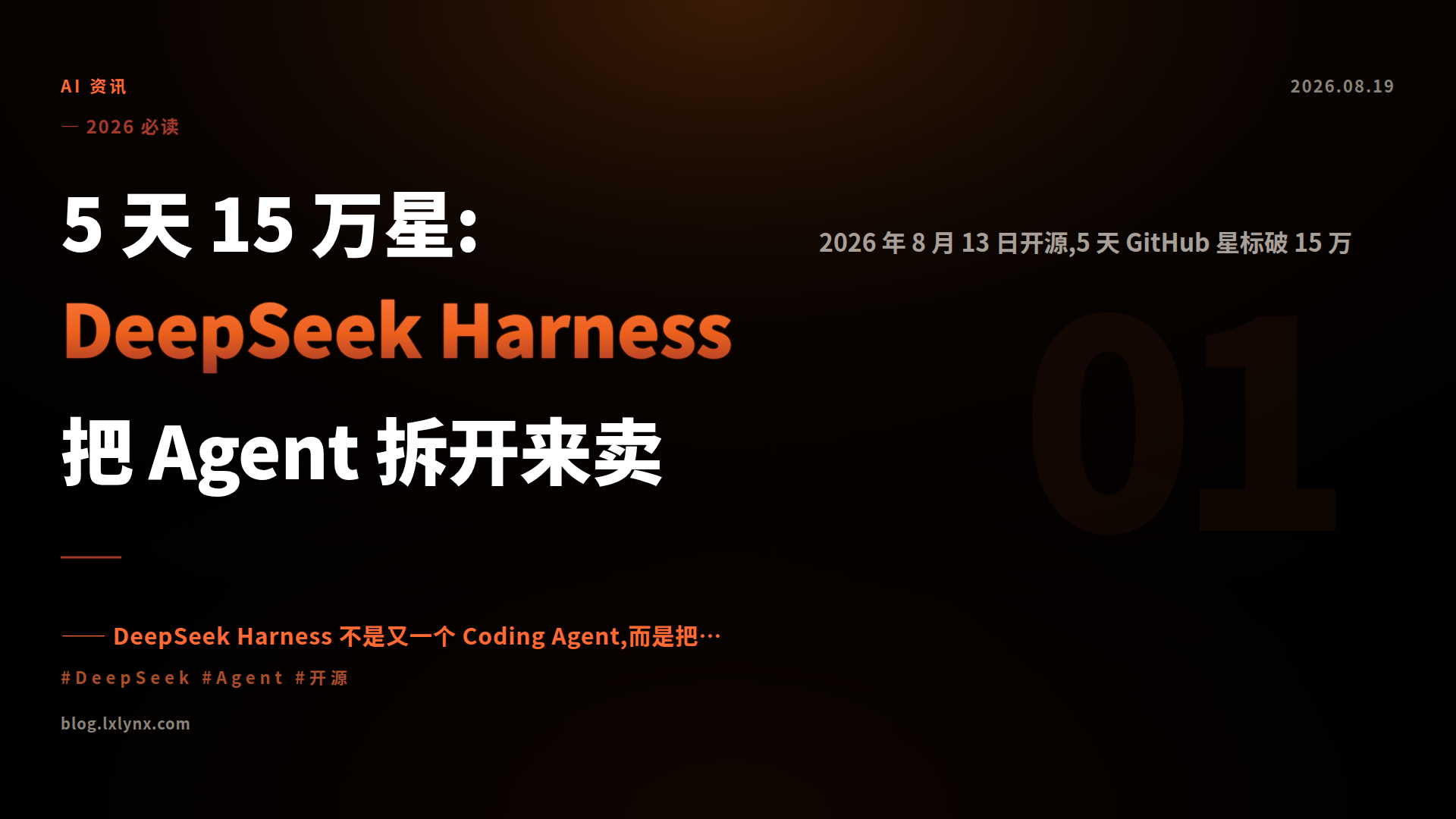 5 天 15 万星:DeepSeek Harness 把 Agent 拆开来卖