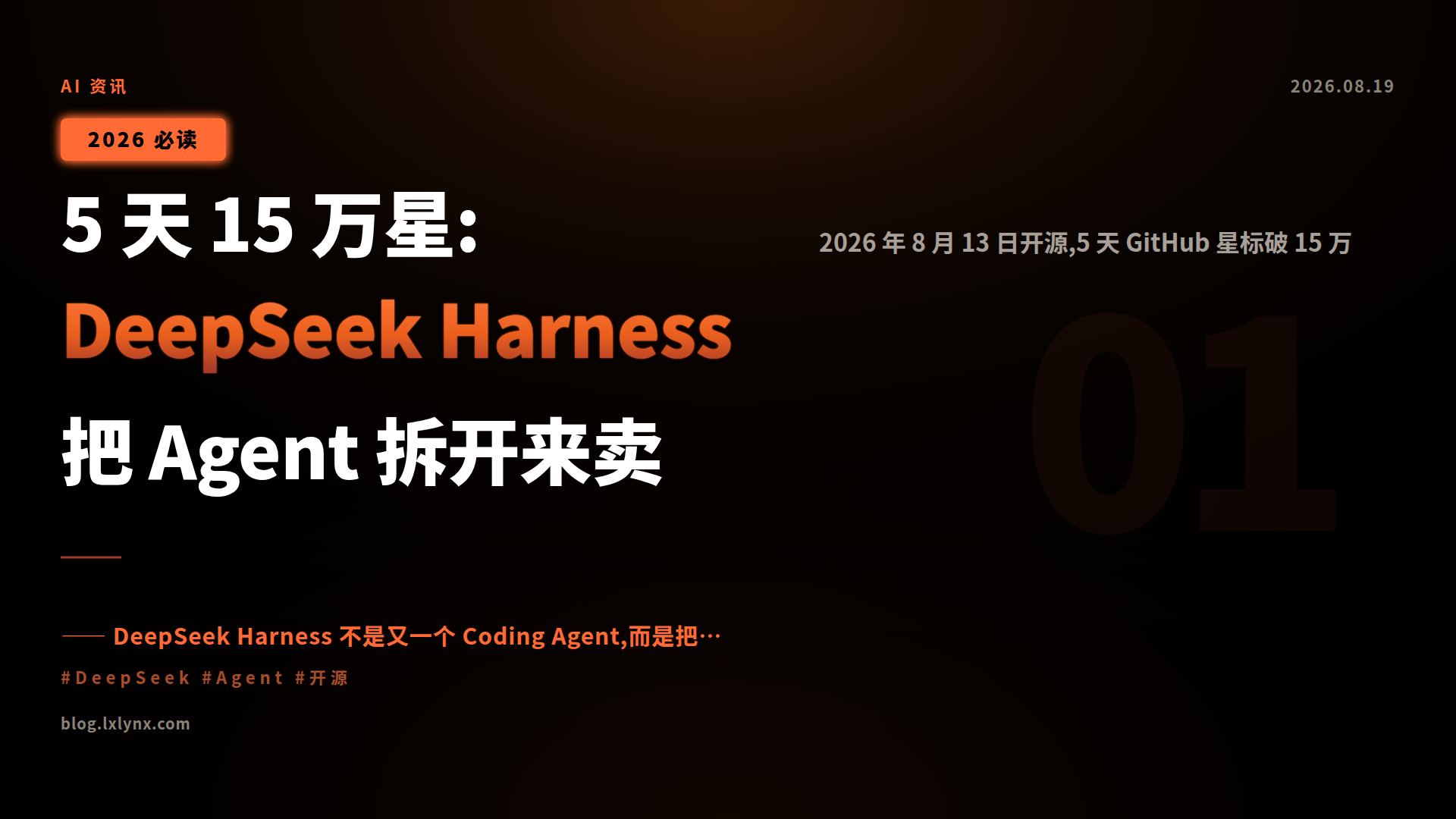 5 天 15 万星:DeepSeek Harness 把 Agent 拆开来卖