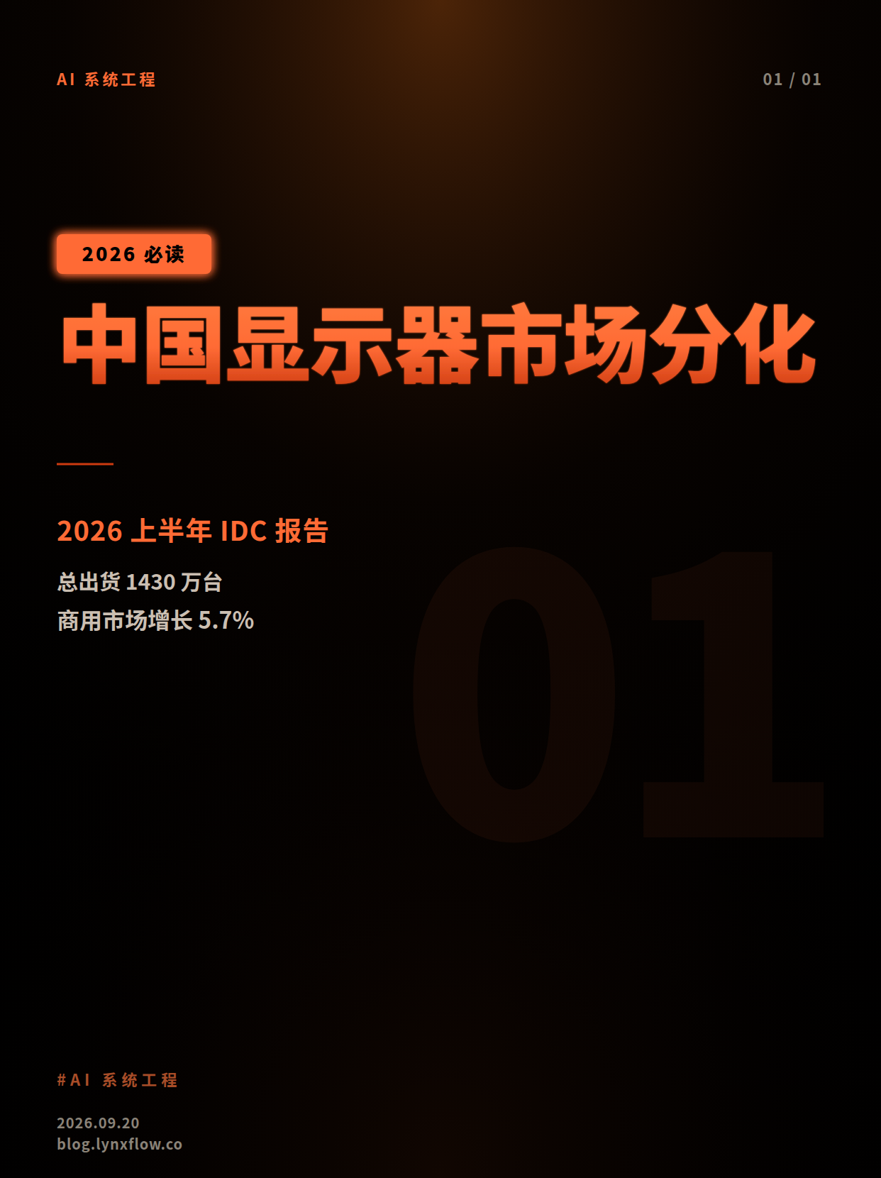 IDC报告:2026上半年中国PC显示器出货1430万台,商用与消费市场结构性分化加剧