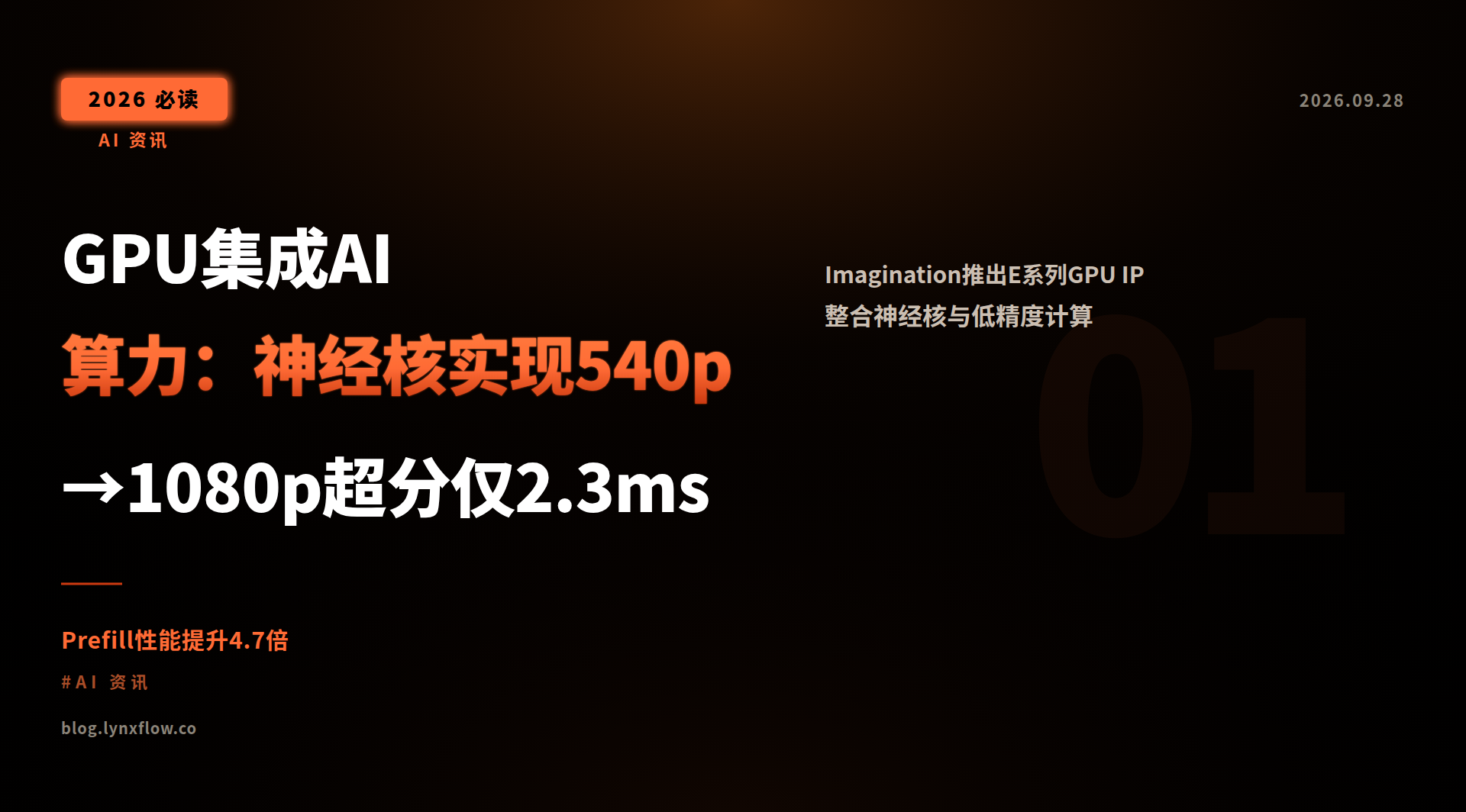 Featured image of post GPU集成AI算力：神经核实现540p→1080p超分仅2.3ms