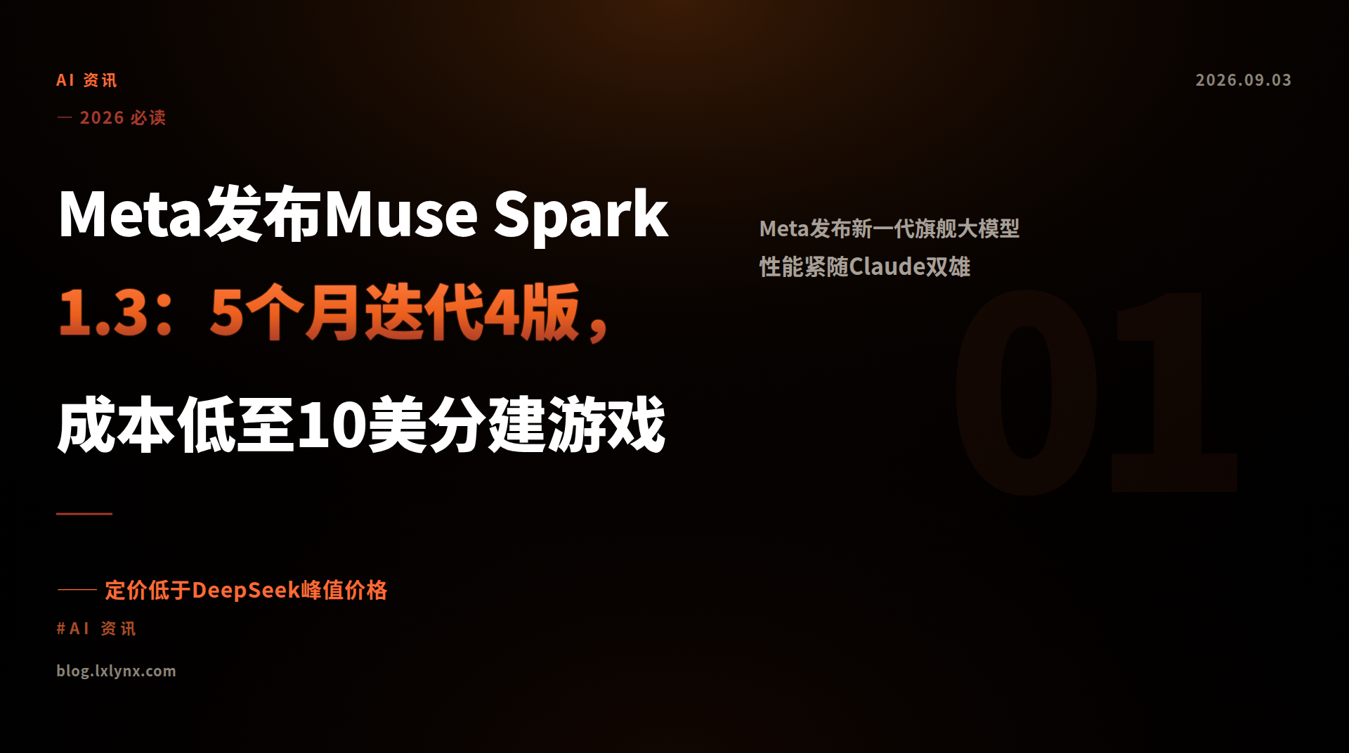Meta发布Muse Spark 1.3：5个月迭代4版，成本低至10美分建游戏