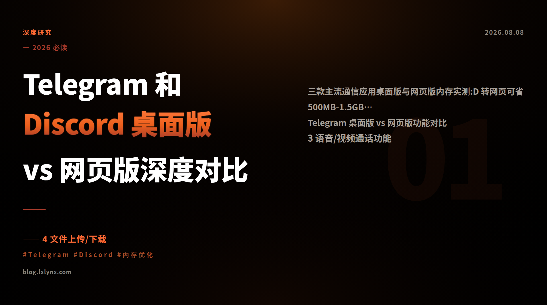 Telegram 和 Discord 桌面版 vs 网页版深度对比