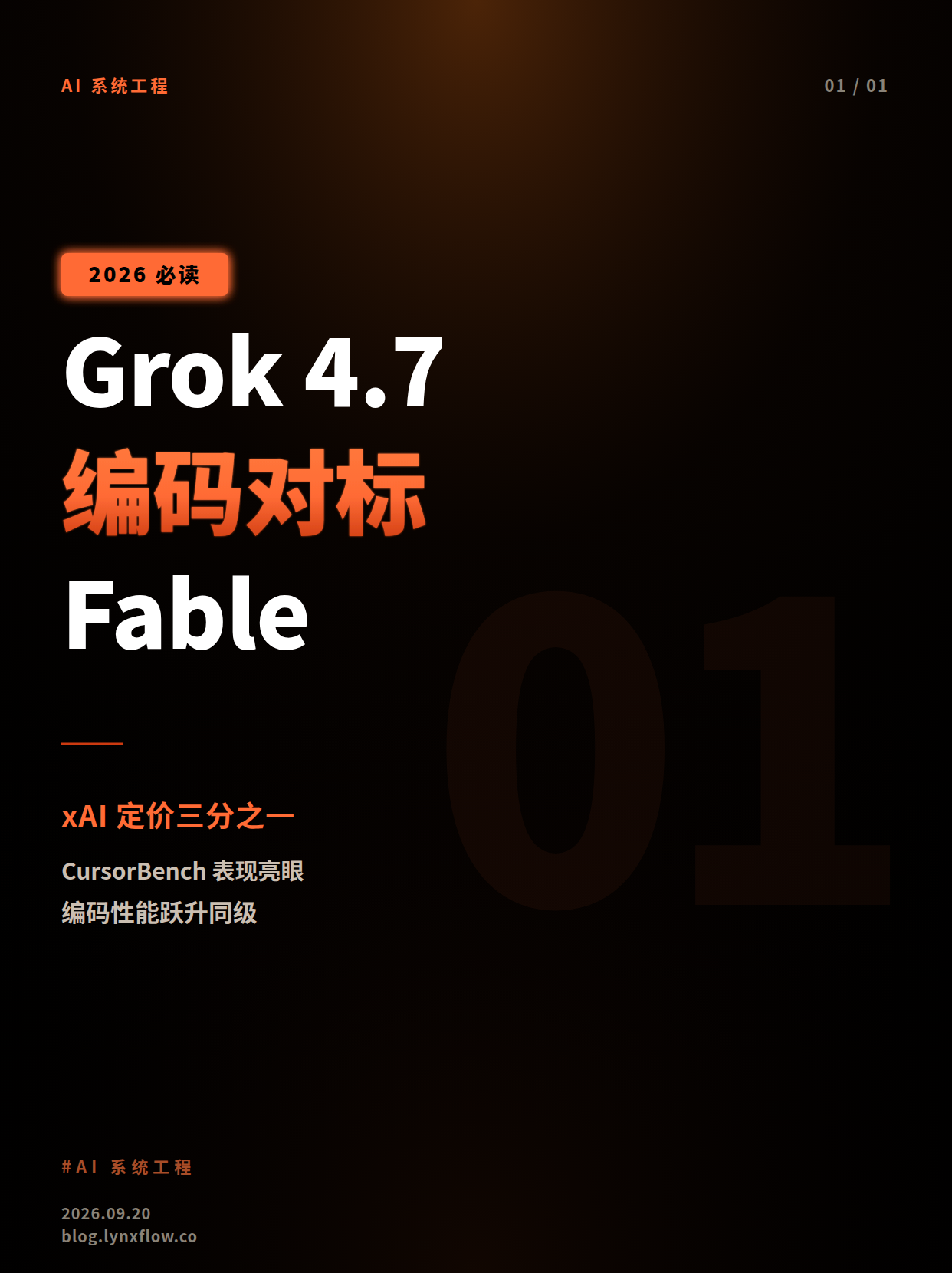 xAI 发布 Grok 4.7:编码性能跃升至 Claude Fable 同级,定价仅三分之一