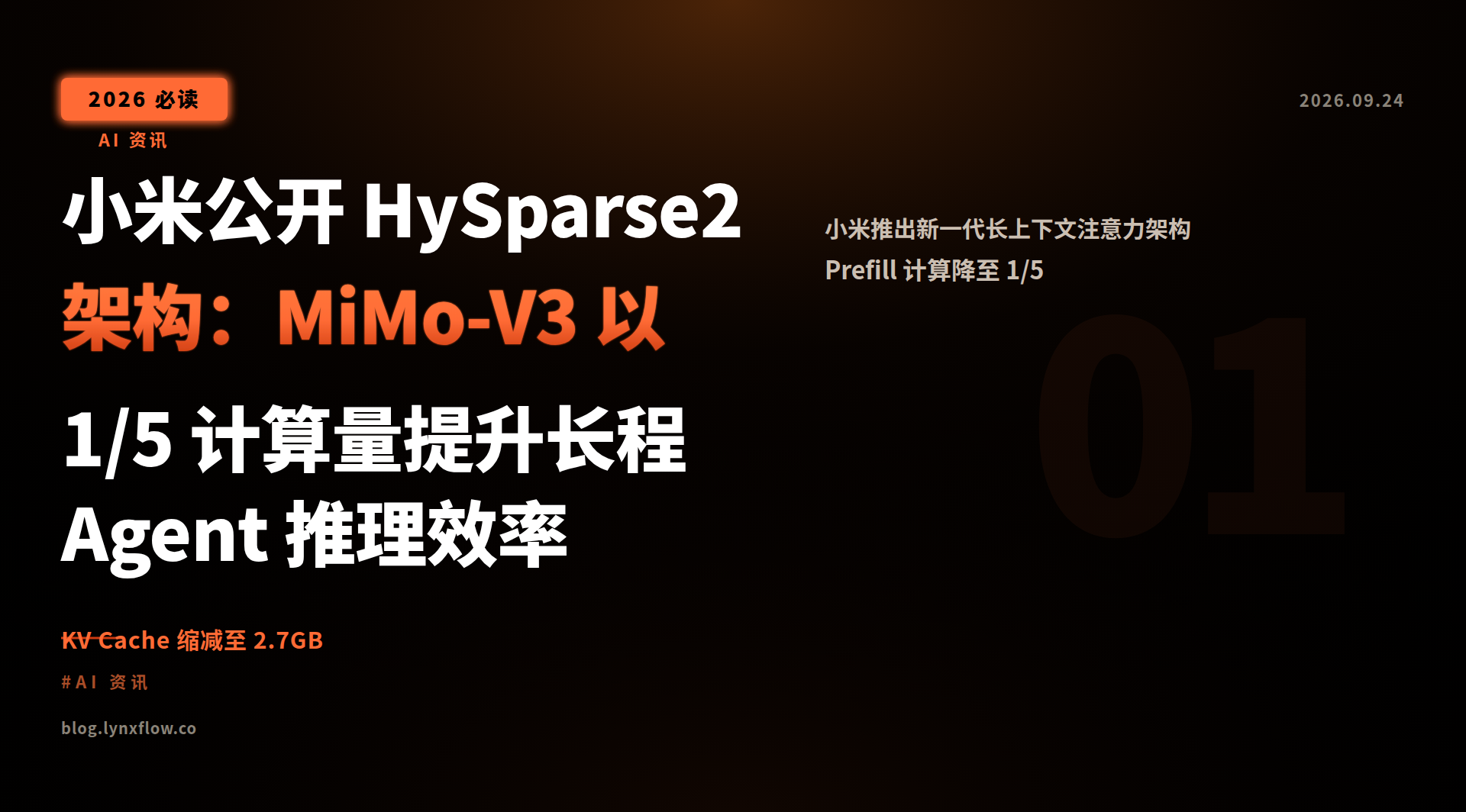 Featured image of post Xiaomi Unveils HySparse2 Architecture for MiMo-V3: Designed to Improve Long-Context Agent Inference with 1/5 Compute